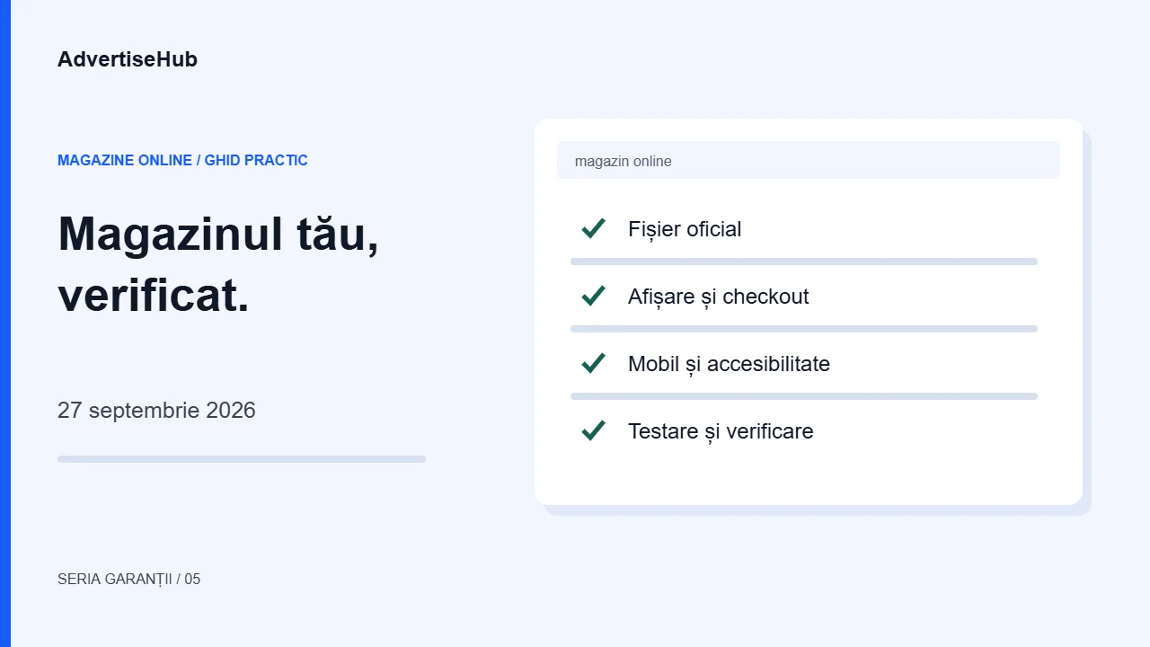 Checklist pentru magazine online: ești pregătit pentru 27 septembrie 2026?